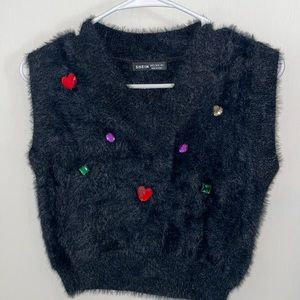 New furry gem vest